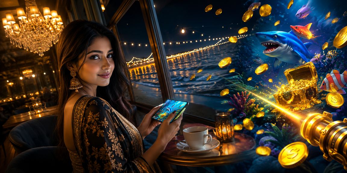 কক্সবাজারে সমুদ্র সৈকতে বসে net22 ফিশিং গেমে ভাউচার ব্যবহার করার দৃশ্য